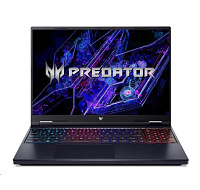 ACER NTB Predator Helios Neo 16 (PHN16-I31-922B),i9-14900HX,16"WQXGA,16GB,1TB SSD,RTX 5070,Linux,Black