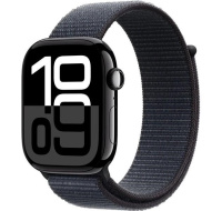 Apple Watch Series 10 GPS + Cellular 46mm Jet Black Aluminium Case with Ink Sport Loop