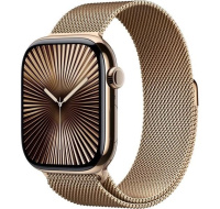 Apple Watch Series 10 GPS + Cellular 42mm Gold Titanium Case with Gold Milanese Loop