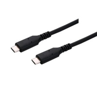 C-TECH kabel USB 4.0, Type-C (CM/CM), PD 100W, 40Gbps, 0,5m, černý