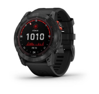 Garmin fenix 7X Solar,Gray/ Black Silicone Band, EU