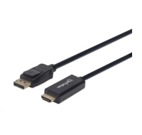 MANHATTAN Kabel DisplayPort na HDMI 1080p, 1m, černý