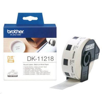 BROTHER DK-11218 - 400 kulatých štítků na kotouči, 24 mm x 90 mm
