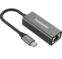 PremiumCord převodník USB-C na Gigabit konektor RJ45