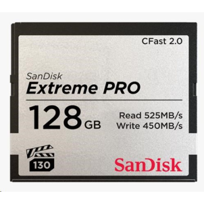 BAZAR - SanDisk CFAST 2.0 128GB Extreme Pro (525 MB/s VPG130) - Rozbaleno (Komplet)