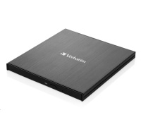 VERBATIM externí mechanika Ultra HD 4K Blu-ray External Slimline Writer (USB 3.1, USB-C) + zdarma 25GB médium +NERO