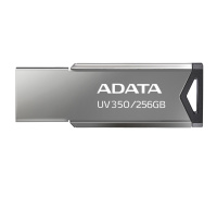 ADATA Flash Disk 256GB UV350, USB 3.2 Dash Drive, tmavě stříbrná textura kov