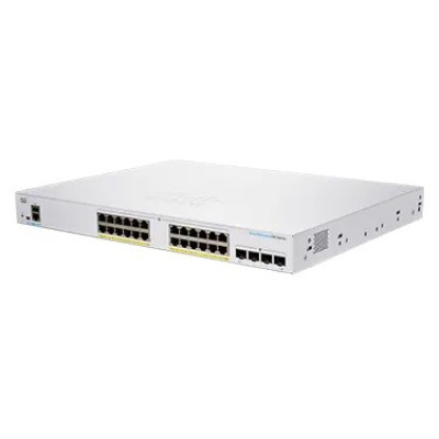 Cisco switch CBS250-24PP-4G (24xGbE,4xSFP,24xPoE+,100W,fanless)