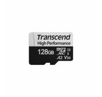 TRANSCEND MicroSDXC karta 128GB 330S, UHS-I U3 A2 + adaptér