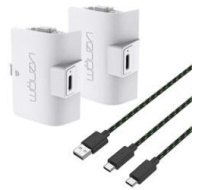 VENOM VS2874 Xbox Series S/X & One White High Capacity Twin Battery Pack + 3 meter cable