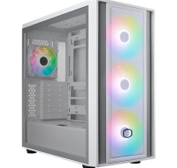 Cooler Master case MasterBox 600, ATX, Průhledná bočnice, 3x 140mm ARGB Fan, 1x 120mm ARGB Fan, ARGB Hub, Bílá