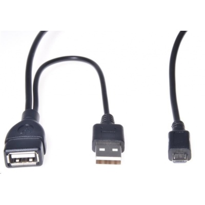 PREMIUMCORD USB redukce kabel USB A/female+USB A/male - Micro USB/male OTG