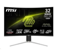 MSI LCD MAG 325CQRF QD E2, 31.5", 2560x1440, Rapid VA, 180Hz, 0,5ms, VESA 100x100, Black