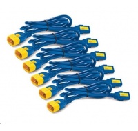 APC Power Cord Kit (6 ks), Locking, C13 to C14, 1.2m, Blue