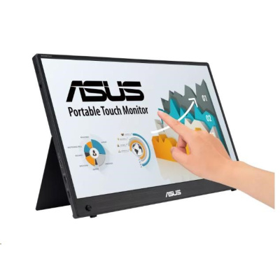 ASUS LCD 15.6" MB16AMTR ZenScreen Touch 1920x1080 IPS Built-in Battery Mini-HDMI Compatible with Laptops, Smartphones