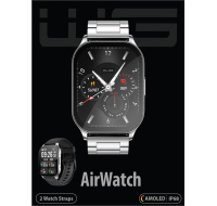 WG - Chytré hodinky WG AirFlexOne, pánské, 2x řemínek, stříbrná