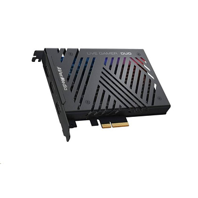 AVERMEDIA Live Gamer DUO GC570D, duální střihová karta, PCI-E, 2x HDMI, Full HD, 2160p, MPEG 4, RGB podsvícení