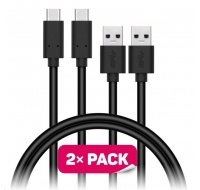 CONNECT IT Wirez USB-C (Type C) -> USB-A, USB 3.1 Gen 1, černý, 1 m (2 ks v balení)