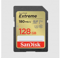 SanDisk SDXC karta 128GB Extreme (180 MB/s Class 10, UHS-I U3 V30)