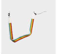Polaroid Camera Strap Flat Rainbow White