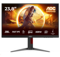 AOC MT 23,8" 24G4HA - 1920x1080,IPS,200Hz,HDR10,2xHDMI,1xDP,Repro,Pivot