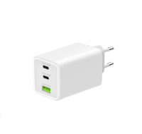 WG - Síťová nabíječka GaN 100W, 3x USB, 1x USB-A + 2x USB-C, white