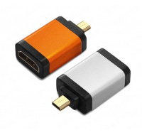 PremiumCord adaptér HDMI A - micro HDMI D (F/M), oranžová
