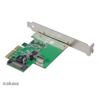 AKASA síťová karta USB 3.2 HOST card, 10Gbps USB 3.2 Gen 2, Interní, 20-pin, PCIe