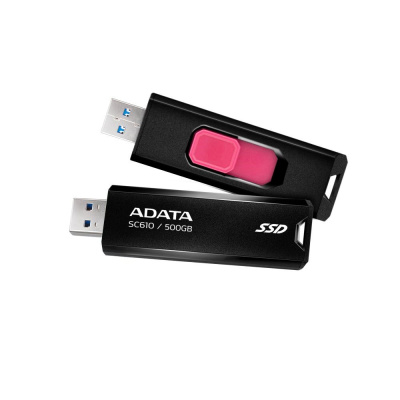 ADATA Externí SSD 500GB SC610, USB-A 3.2, černá