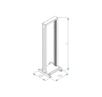 TRITON 19" montážní rám 45U, jednodílný, hloubka 600mm