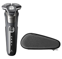Philips Series 5000 Wet & Dry S5887/30 pánský elektrický holicí strojek, šedý, SkinIQ, 360° otočné hlavy,Power Adapt