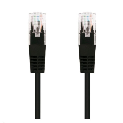 C-TECH kabel patchcord Cat5e, UTP, černý, 0,25m