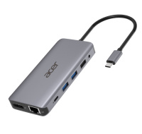 ACER 12v1 Type C dongle: 2 x USB3.2, 2 x USB2.0, 1x SD/TF, 2 x HDMI, 1 x PD, 1 x DP, 1 x RJ45, 1 x 3.5 Audio