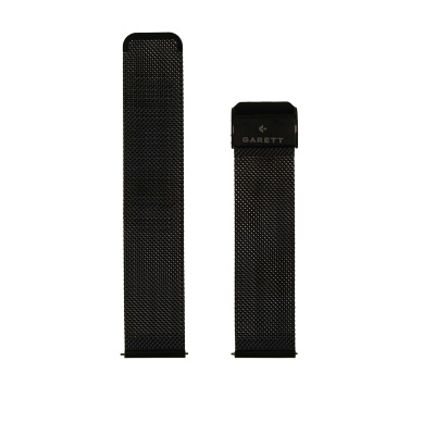 Garett univerzální řemínek 22 mm, černý kovový, typ Mesh