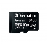 VERBATIM MicroSDXC karta 64GB Premium, U1 + adaptér