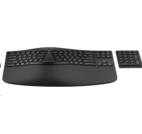 HP 960 Black Ergonomic Wireless Keyboard - bezdrátová ergonomická klávesnice CZ/SK