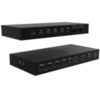 i-tec USB-C KVM Docking station for 3 Hosts, Dual Display, Power Delivery 1x 92W/2x 65W