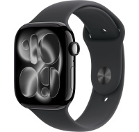 Apple Watch Series 11 GPS 42mm Jet Black Aluminium Case with Black Sport Band - S/M