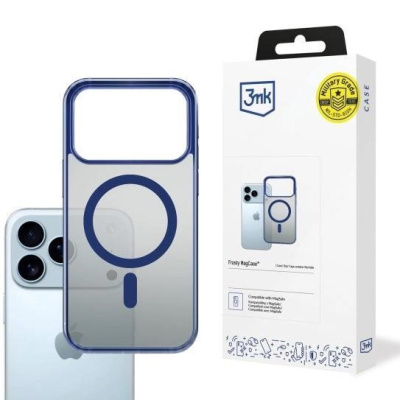 3mk ochranný kryt Frosty MagCase Blue pro Apple iPhone 17 Pro Max
