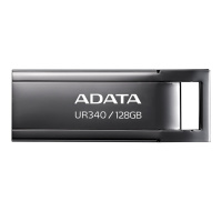 ADATA Flash Disk 128GB UR340, USB 3.2 Dash Drive, kov lesklá černá