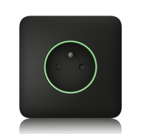 Ajax  SoloCover (smart) - Samostatný kryt zásuvky, černá
