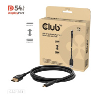 Club3D Kabel USB-C na DisplayPort 2.1 DP54 Bi-Directional, 8K120Hz, 4K480Hz, 2m