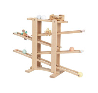 Dřevěná kuličková dráha XL s vláčkem ZDARMA