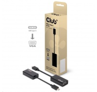 Club3D Adaptér aktivní USB 3.1 typ C na VGA (M/F), 15cm