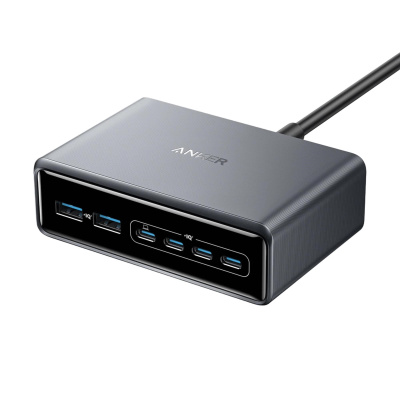 Anker Prime Charger, 200W stolní GaN nabíčjeka, 4x USB-C, 2x USB-A, PowerIQ 3.0, podpora PPS