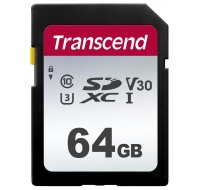 TRANSCEND SDXC karta 64GB 300S, UHS-I U3 V10 (R:100/W:25 MB/s)