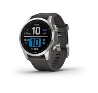 Garmin fenix 7s Glass, Silver/ Graphite Silicone Band, EU