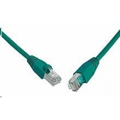 Solarix Patch kabel CAT5E SFTP PVC 20m zelený snag-proof C5E-315GR-20MB