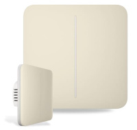 Ajax  SoloButton (2-gang) - Samostatné dvou tlačítko pro LightSwitch, slonová kost