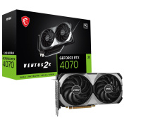 BAZAR - MSI VGA NVIDIA GeForce RTX 4070 VENTUS 2X E 12G OC, RTX 4070, 12GB GDDR6X, 3xDP, 1xHDMI - Po opravě (Bez příšluš